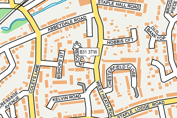 B31 3TW map - OS OpenMap – Local (Ordnance Survey)