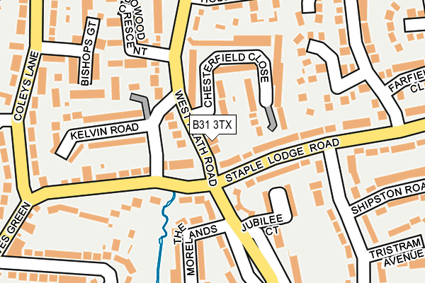 B31 3TX map - OS OpenMap – Local (Ordnance Survey)