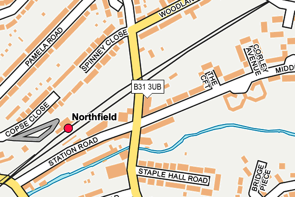 B31 3UB map - OS OpenMap – Local (Ordnance Survey)