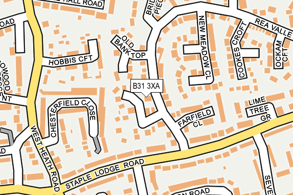 B31 3XA map - OS OpenMap – Local (Ordnance Survey)