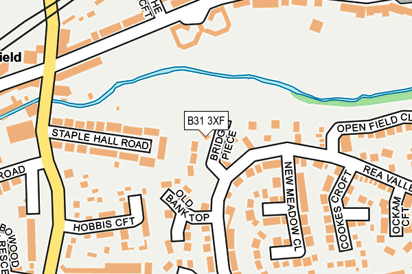 B31 3XF map - OS OpenMap – Local (Ordnance Survey)