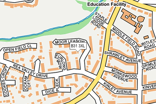 B31 3XL map - OS OpenMap – Local (Ordnance Survey)