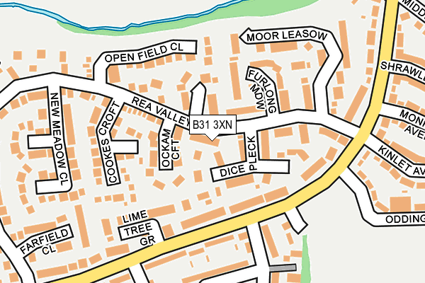 B31 3XN map - OS OpenMap – Local (Ordnance Survey)