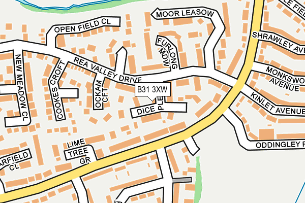 B31 3XW map - OS OpenMap – Local (Ordnance Survey)