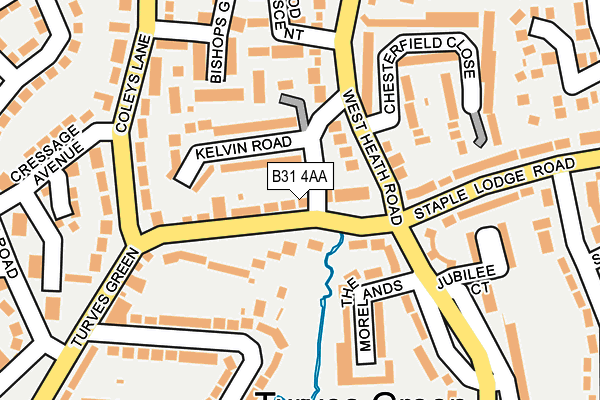 B31 4AA map - OS OpenMap – Local (Ordnance Survey)