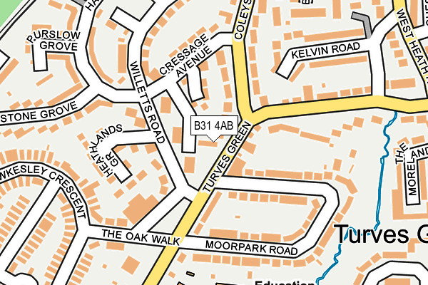 B31 4AB map - OS OpenMap – Local (Ordnance Survey)