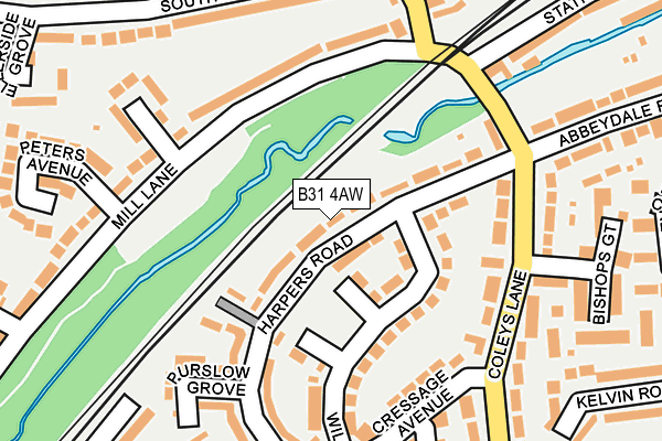 B31 4AW map - OS OpenMap – Local (Ordnance Survey)