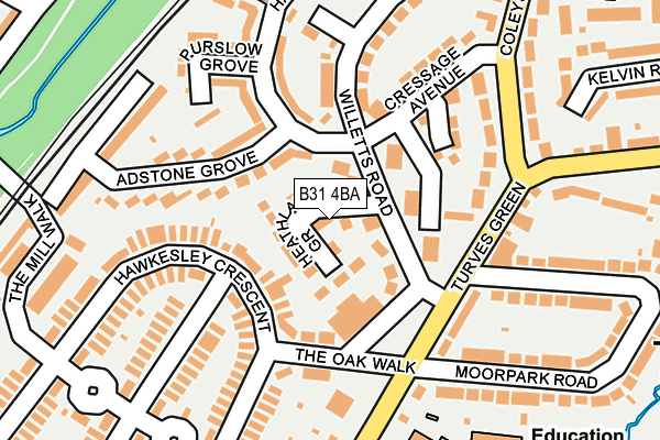 B31 4BA map - OS OpenMap – Local (Ordnance Survey)