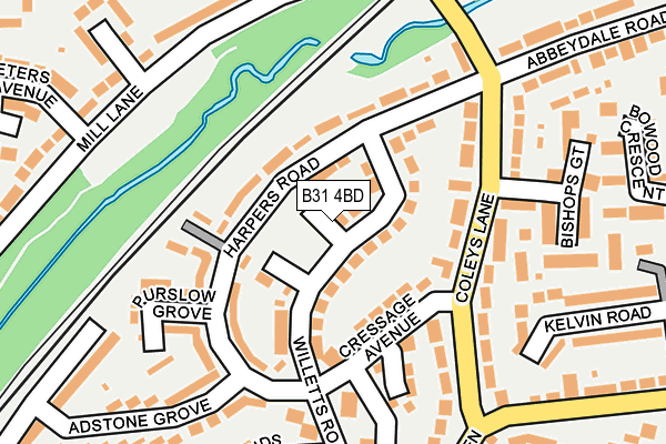 B31 4BD map - OS OpenMap – Local (Ordnance Survey)