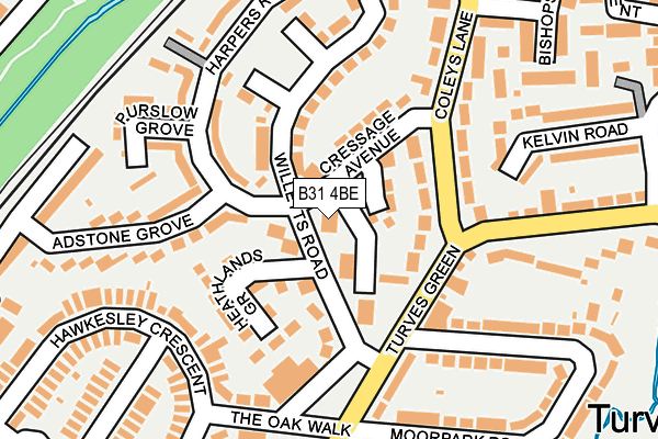 B31 4BE map - OS OpenMap – Local (Ordnance Survey)