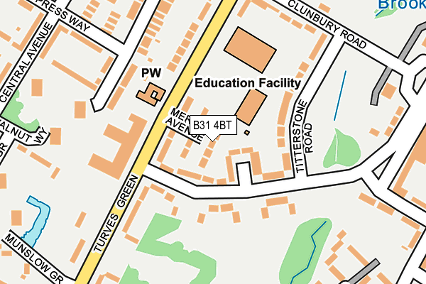 B31 4BT map - OS OpenMap – Local (Ordnance Survey)