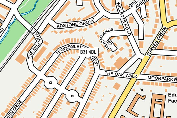 B31 4DL map - OS OpenMap – Local (Ordnance Survey)