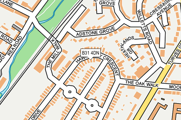 B31 4DN map - OS OpenMap – Local (Ordnance Survey)