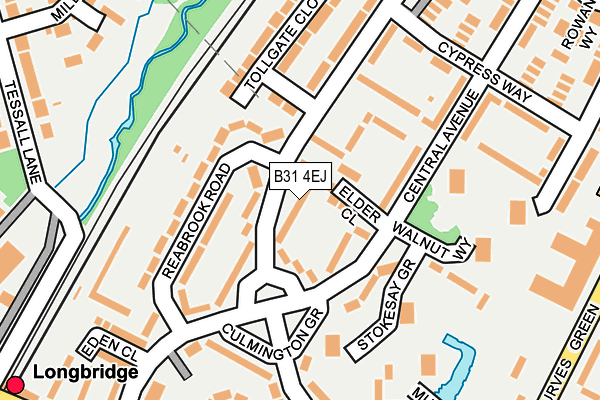 B31 4EJ map - OS OpenMap – Local (Ordnance Survey)
