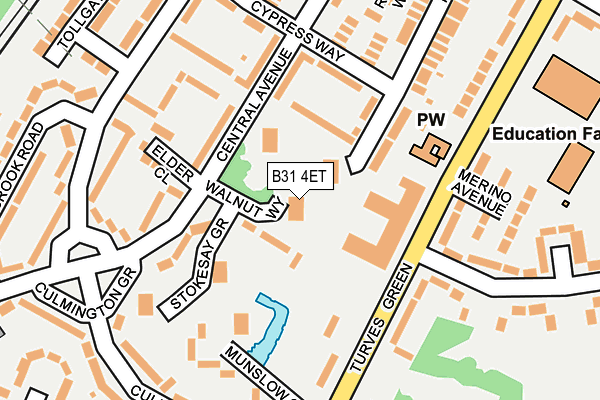 B31 4ET map - OS OpenMap – Local (Ordnance Survey)