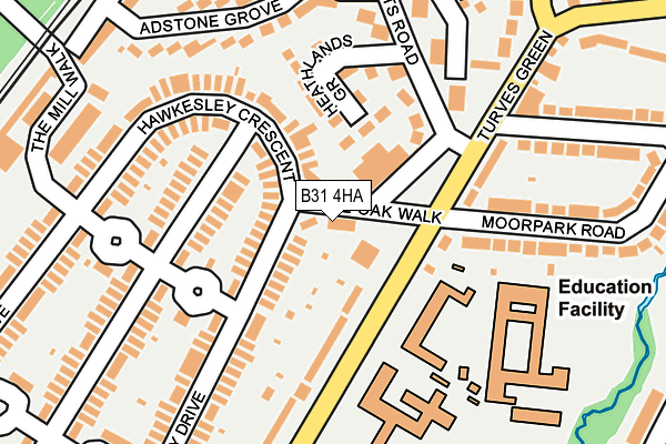 B31 4HA map - OS OpenMap – Local (Ordnance Survey)