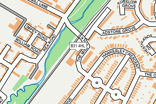 B31 4HL map - OS OpenMap – Local (Ordnance Survey)