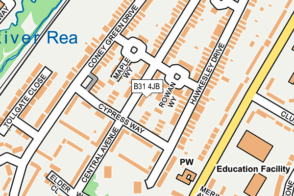 B31 4JB map - OS OpenMap – Local (Ordnance Survey)