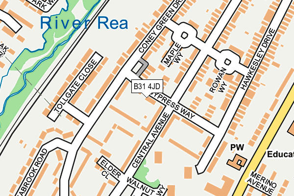 B31 4JD map - OS OpenMap – Local (Ordnance Survey)