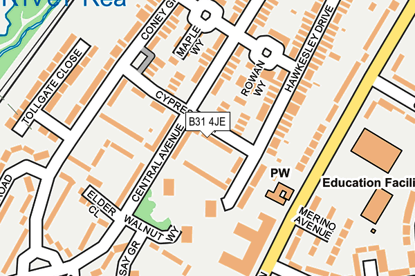 B31 4JE map - OS OpenMap – Local (Ordnance Survey)