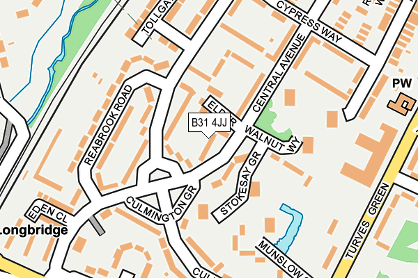 B31 4JJ map - OS OpenMap – Local (Ordnance Survey)