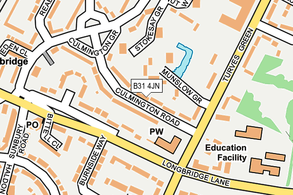 B31 4JN map - OS OpenMap – Local (Ordnance Survey)