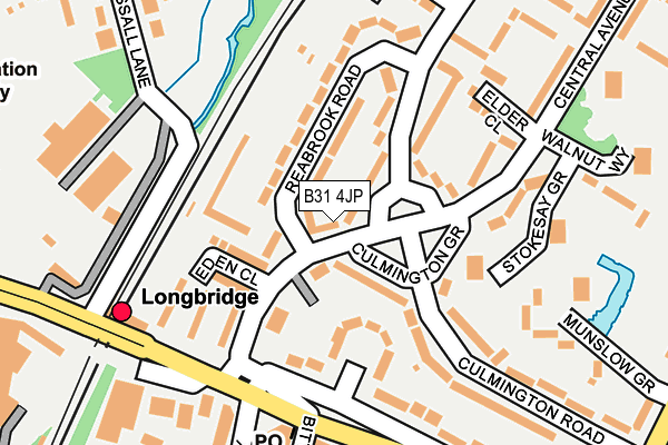 B31 4JP map - OS OpenMap – Local (Ordnance Survey)