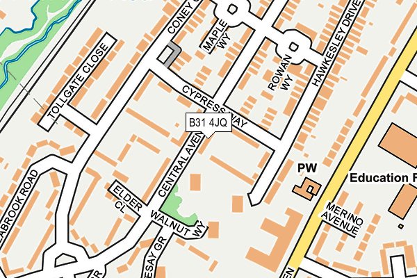 B31 4JQ map - OS OpenMap – Local (Ordnance Survey)