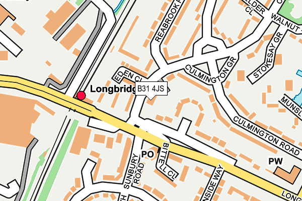 B31 4JS map - OS OpenMap – Local (Ordnance Survey)