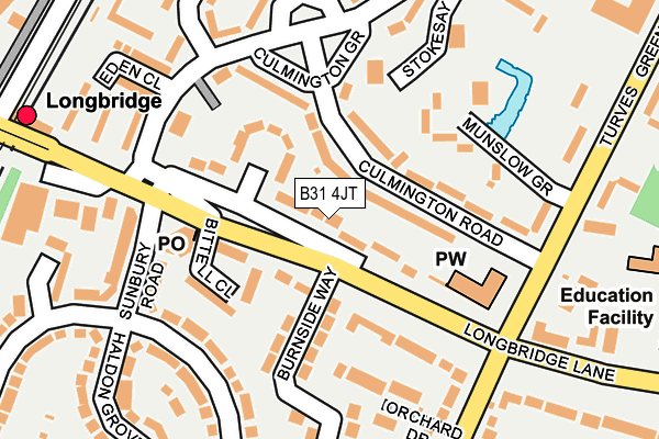 B31 4JT map - OS OpenMap – Local (Ordnance Survey)