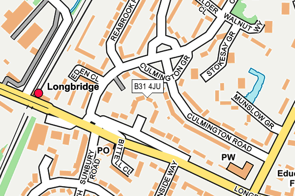 B31 4JU map - OS OpenMap – Local (Ordnance Survey)