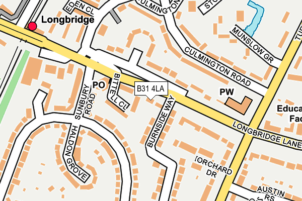 B31 4LA map - OS OpenMap – Local (Ordnance Survey)