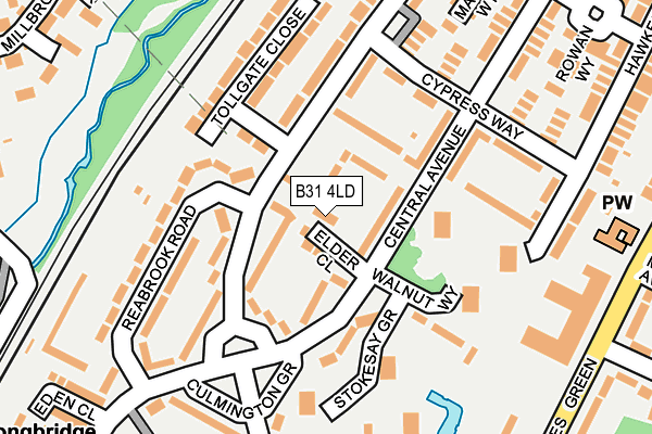 B31 4LD map - OS OpenMap – Local (Ordnance Survey)