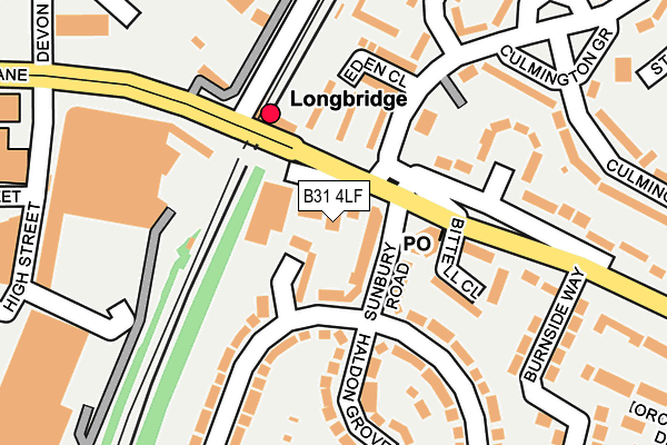 B31 4LF map - OS OpenMap – Local (Ordnance Survey)