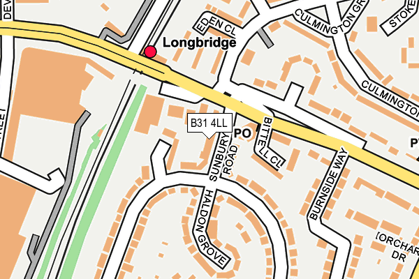 B31 4LL map - OS OpenMap – Local (Ordnance Survey)