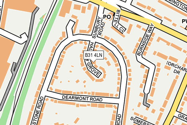 B31 4LN map - OS OpenMap – Local (Ordnance Survey)