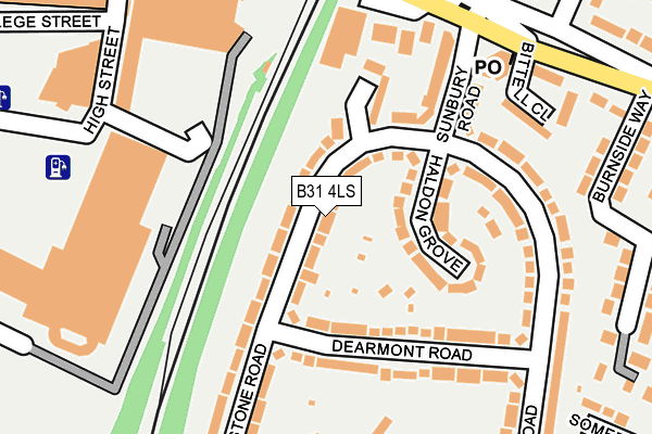 B31 4LS map - OS OpenMap – Local (Ordnance Survey)