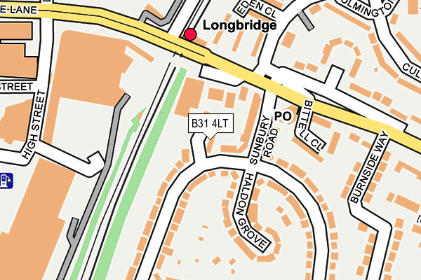 B31 4LT map - OS OpenMap – Local (Ordnance Survey)