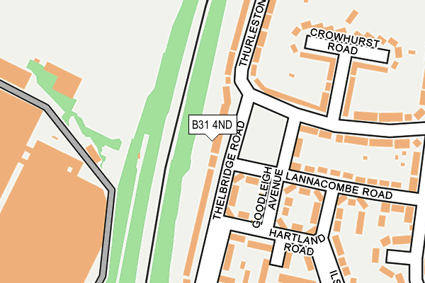 B31 4ND map - OS OpenMap – Local (Ordnance Survey)