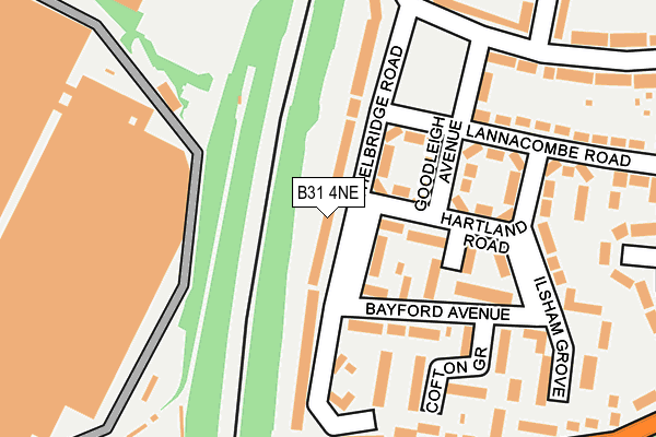 B31 4NE map - OS OpenMap – Local (Ordnance Survey)