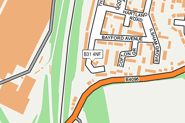 B31 4NF map - OS OpenMap – Local (Ordnance Survey)