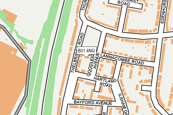 B31 4NG map - OS OpenMap – Local (Ordnance Survey)