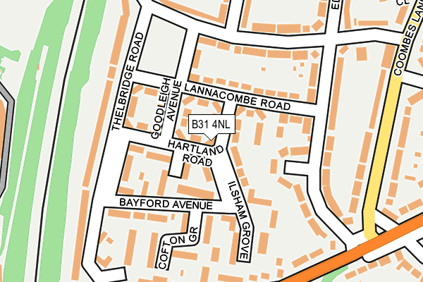 B31 4NL map - OS OpenMap – Local (Ordnance Survey)