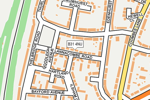 B31 4NU map - OS OpenMap – Local (Ordnance Survey)