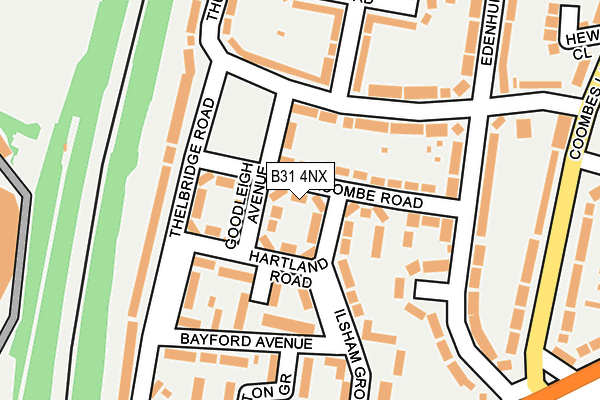B31 4NX map - OS OpenMap – Local (Ordnance Survey)