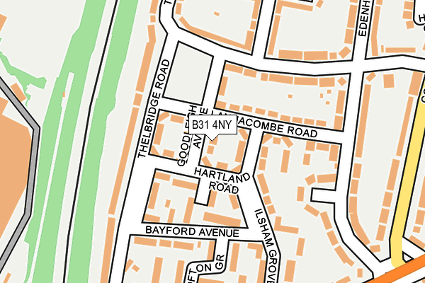 B31 4NY map - OS OpenMap – Local (Ordnance Survey)