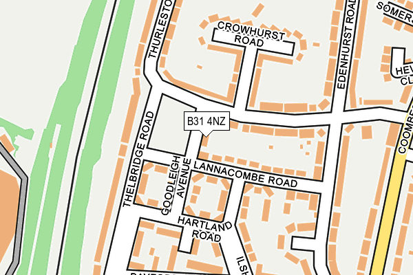B31 4NZ map - OS OpenMap – Local (Ordnance Survey)