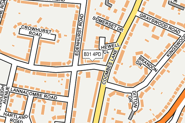 B31 4PD map - OS OpenMap – Local (Ordnance Survey)
