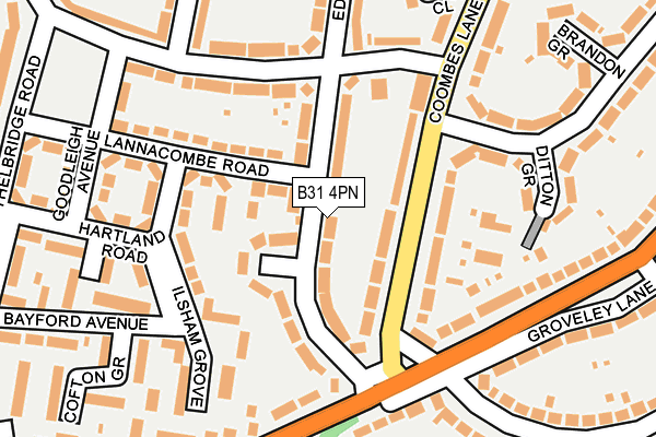 B31 4PN map - OS OpenMap – Local (Ordnance Survey)