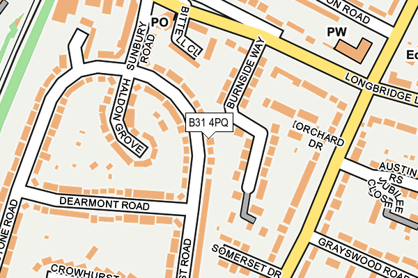 B31 4PQ map - OS OpenMap – Local (Ordnance Survey)